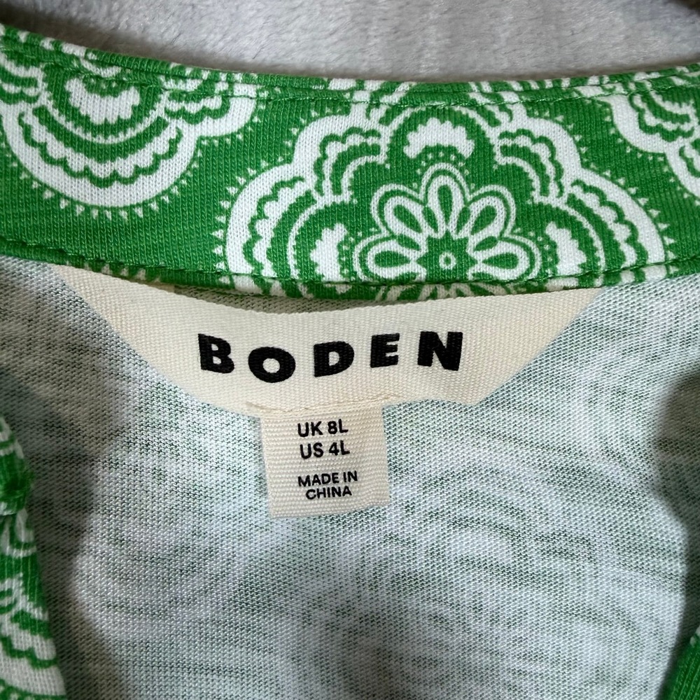 Lot of 2 Boden Naomi Dresses Size 4L Long Green Blue Geometric Abstract Pockets - Picture 4 of 16